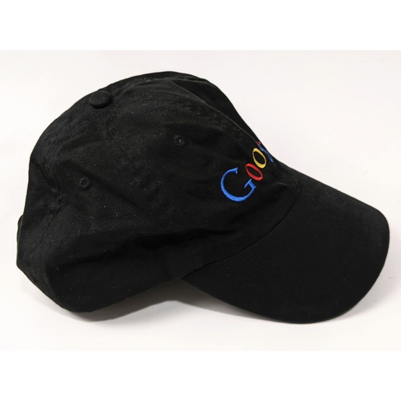 Google Logo Black Cap One Size 100% Cotton One Size Fits Most - Picture 4 of 6
